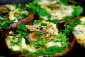 portobello mushrooms with garlic and blue cheese melt 2