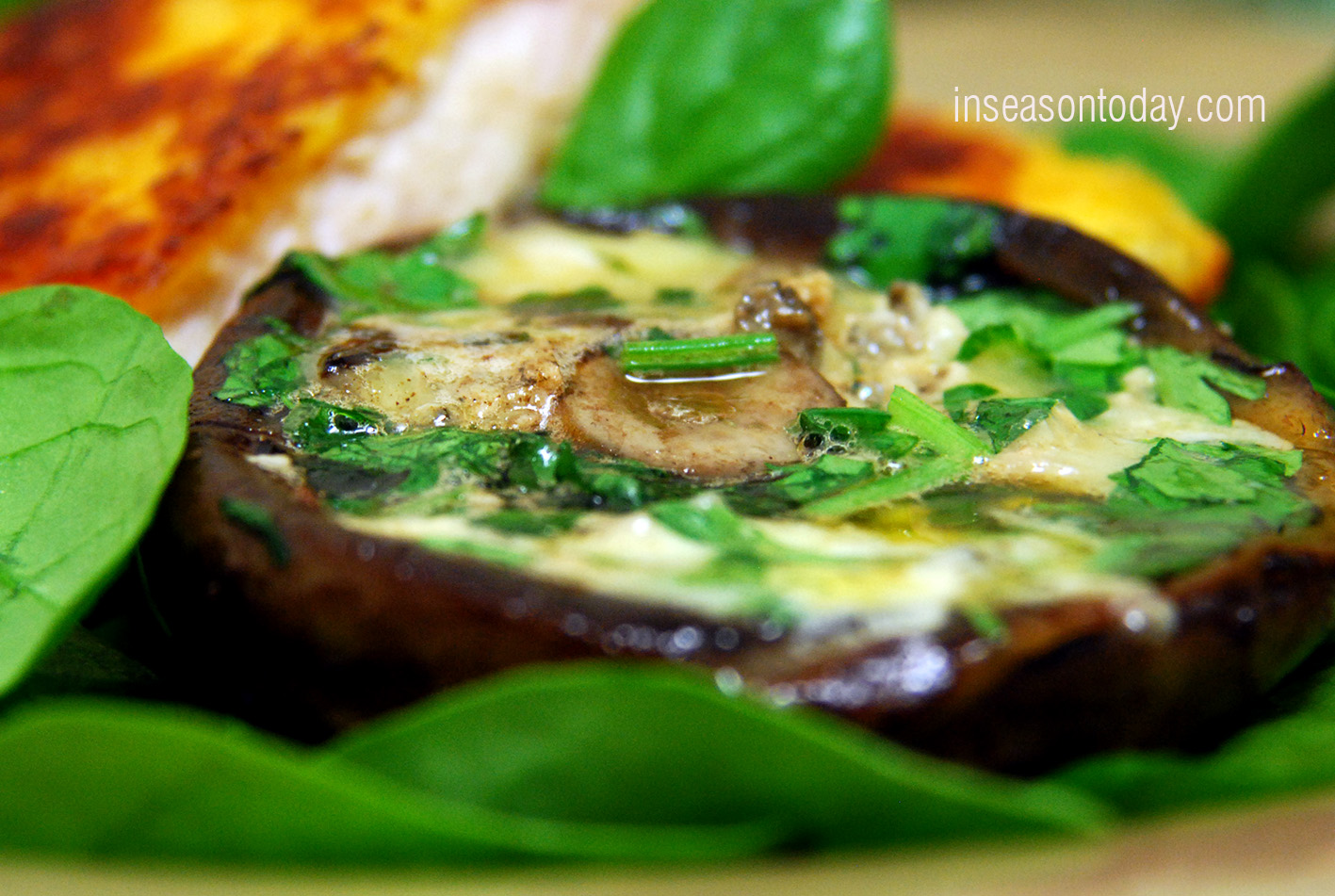 portobello mushrooms with garlic and blue cheese melt 3