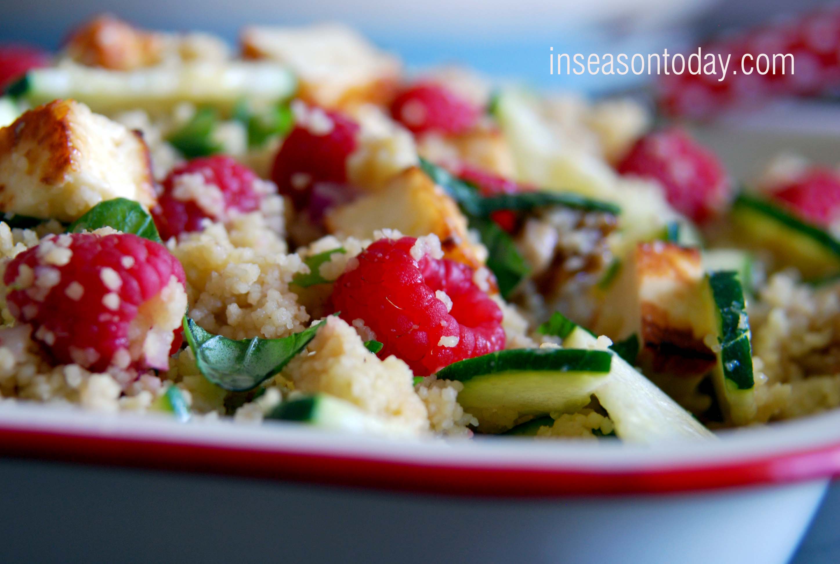 Raspberries and Halloumi Salad With Couscous 1