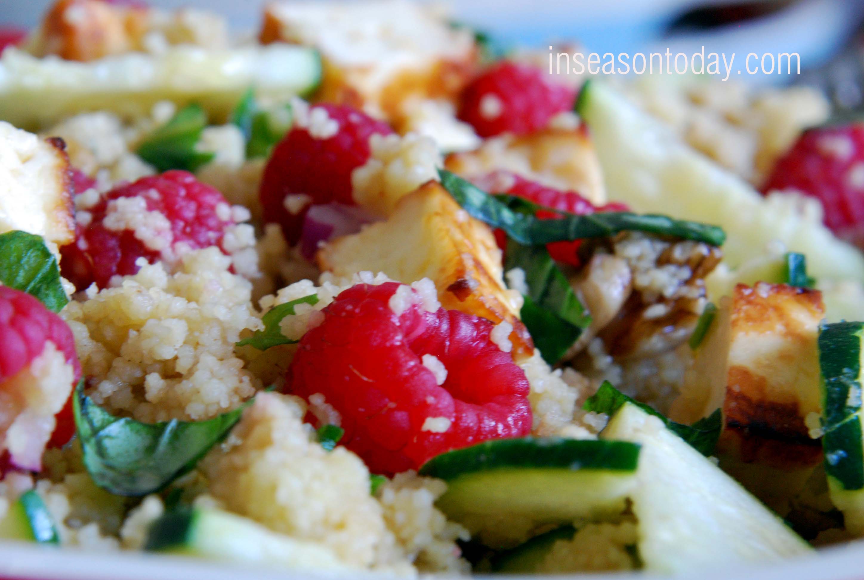 Raspberries and Halloumi Salad With Couscous 2
